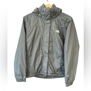 The North Face Hyvent Rain Jacket Waterproof Hooded Full Zip Black Women’s M